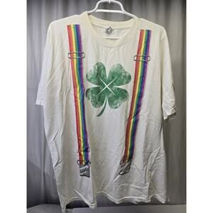 Vintage 90s St Patrick's Day Tshirt Pride Lgbtq Size XL Lucky Clover